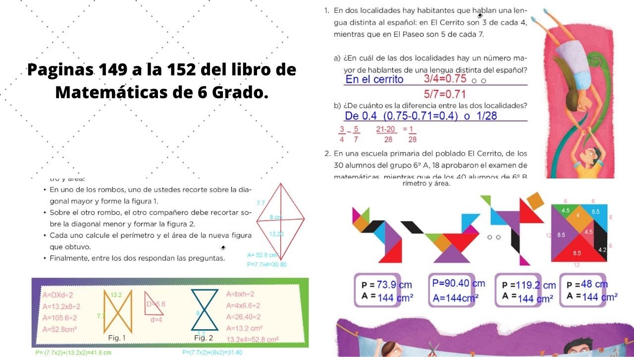 Paginas 149 A La 152 Del Libro De Matematicas De 6 Grado Youtube