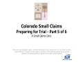 Colorado Small Claims - Part 5 of 6