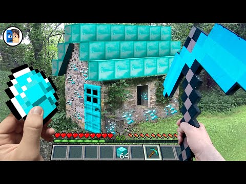 Minecraft in Real Life POV -  DIAMOND BASE Realistic Minecraft 創世神第一人稱真人版