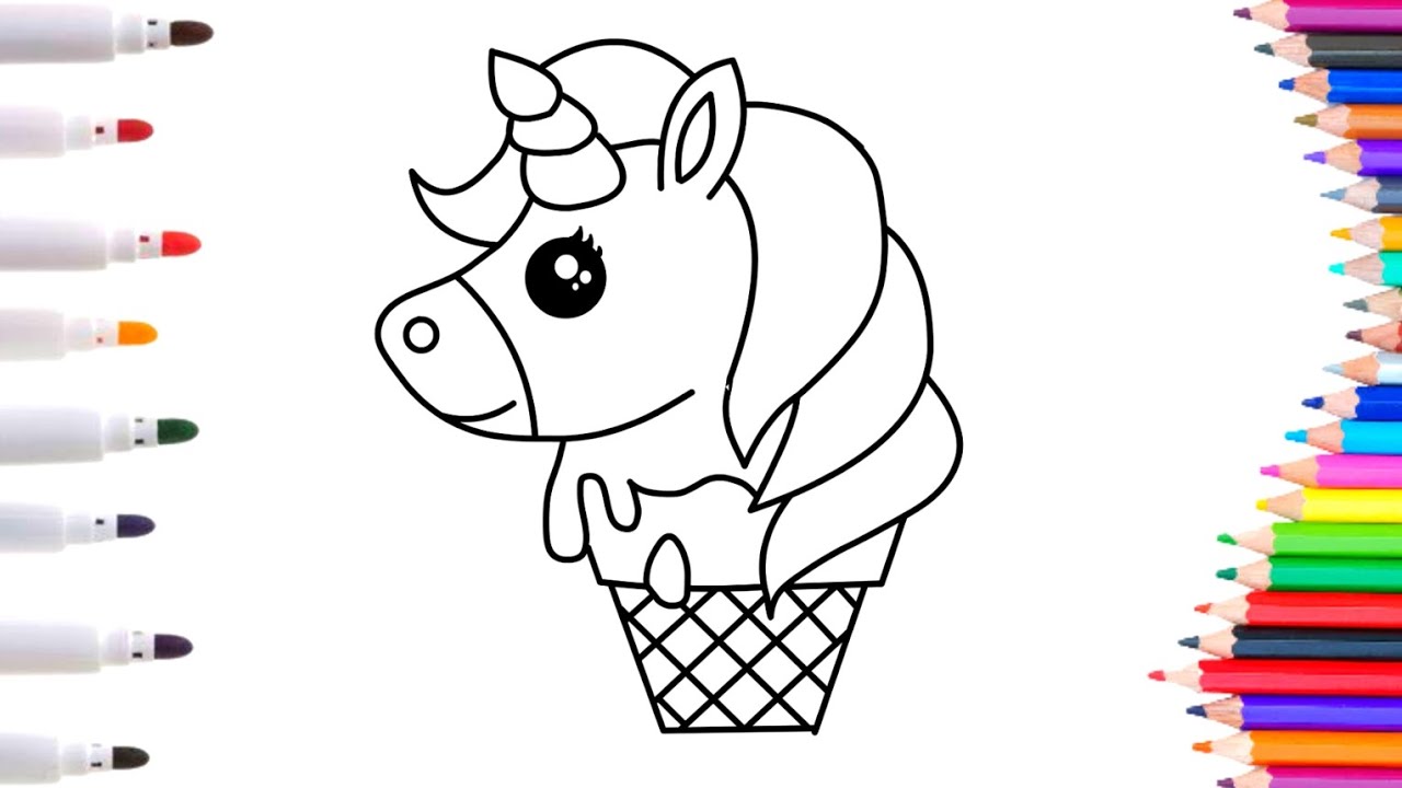 Unicorn Ice Cream Painting How To Paint Unicorn Ice Cream DepxO Art