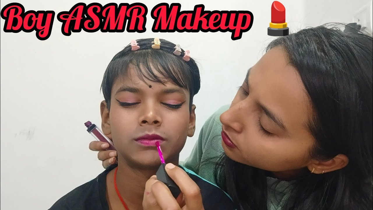 ASMR!! Boy ASMR Makeup 💄 funny video 😂