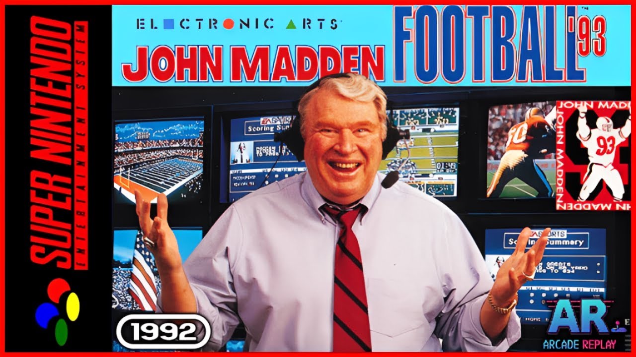 スーパーファミコン - SFC★JOHN MADDEN FOOTBALL'93 SNES 海外版 John Madden Football '93 (1992) – SNES Longplay No Commentary