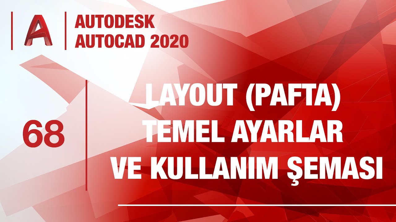 AutoCAD 2020 - Ders 68 -Layout (Pafta) Temel Ayarlar ve Kullanım Şeması