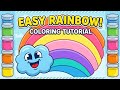 cute rainbow colour drawing easy with colour step by step drawing for beginners@BachaParty17