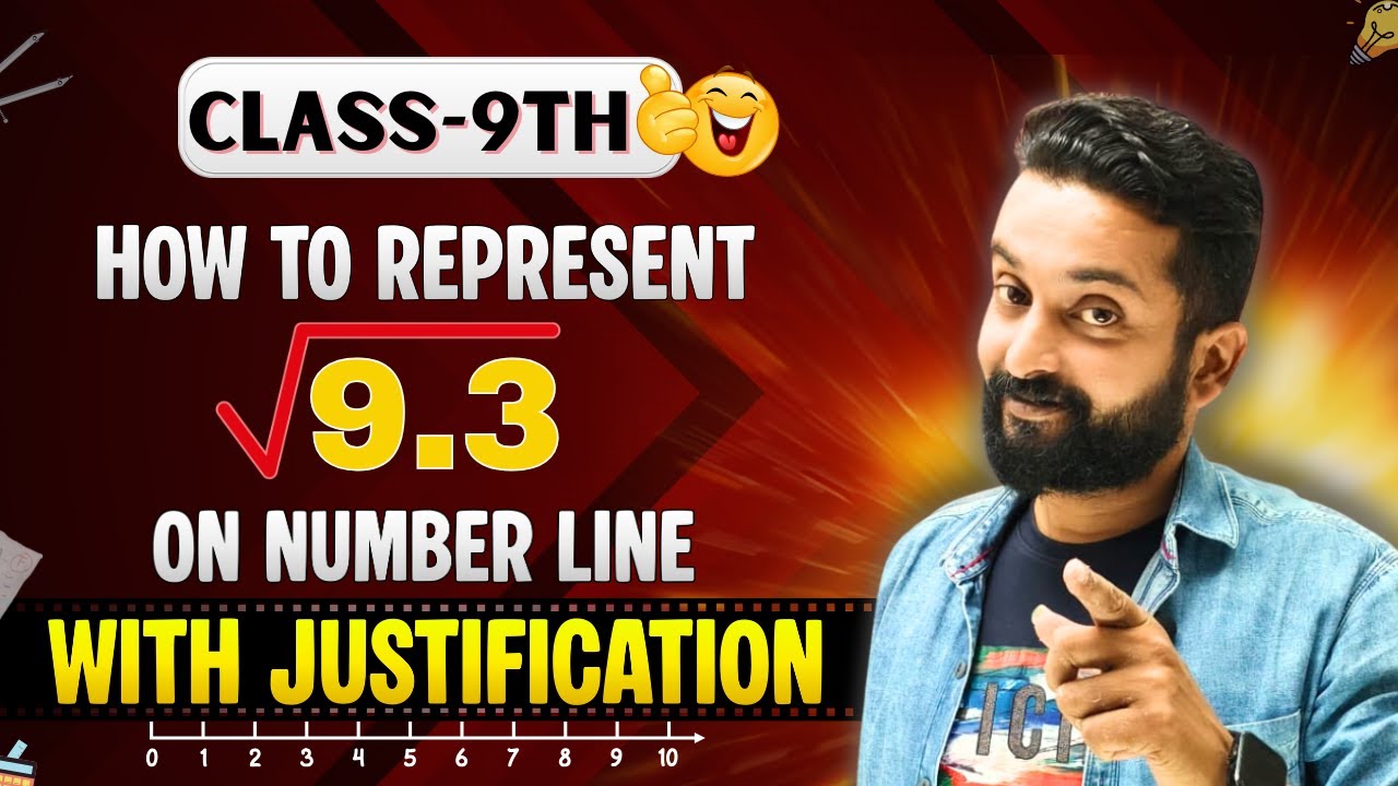 How to Represent √9.3 on Number Line | Class 9 Maths | Step by Step ...