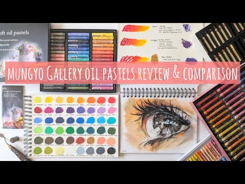 Mungyo Gallery Oil Pastel Swatch, Review, Painting & Comparison with  Pentel, Paul Rubens & Sennelier 