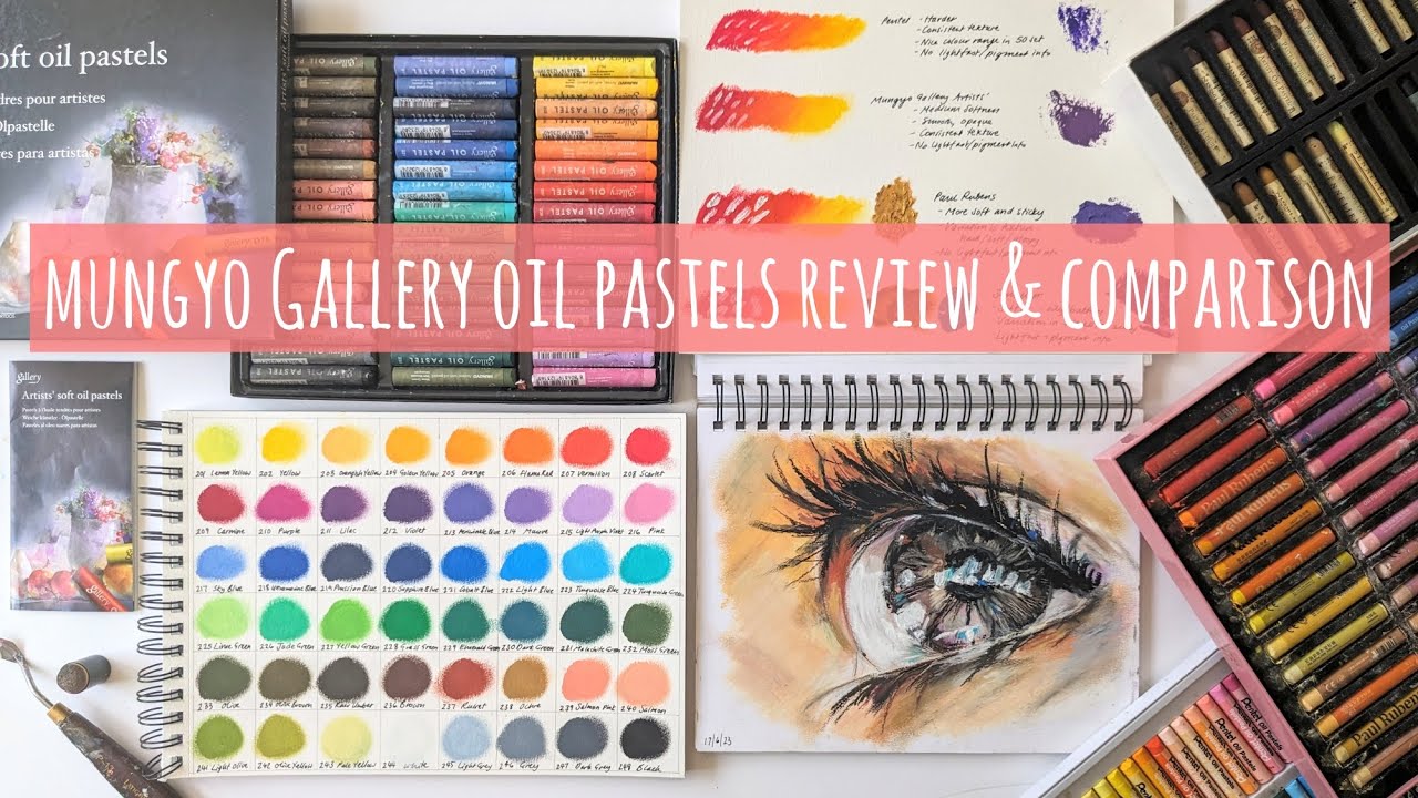 Mungyo Gallery Oil Pastel Swatch, Review, Painting & Comparison