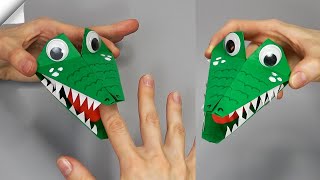 Carefully! Paper crocodile will bite