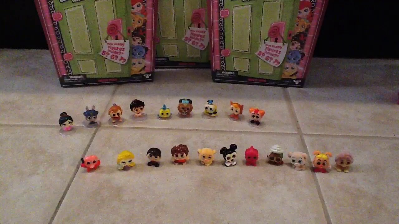 Disney Doorables Series 2 S2 7 boxes opened showing common rare ultra rare ...