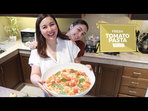 COOKING FRESH TOMATO PASTA WITH JULIA | Marjorie Barretto