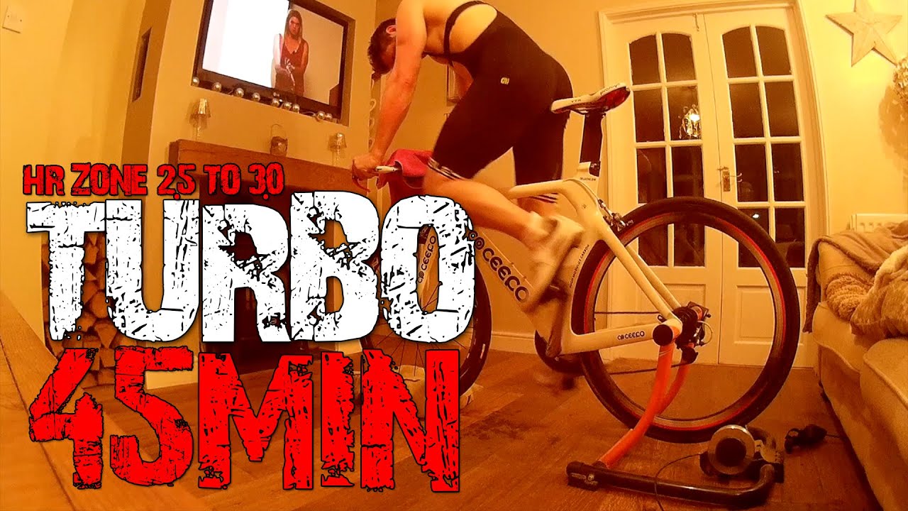45 Min Turbo Trainer Workout (HR Zone 2.5 3.0) Watching Endurance