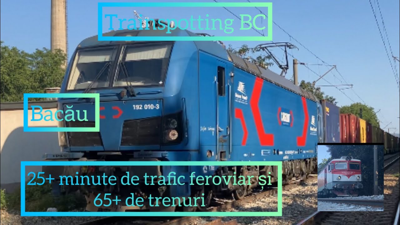 25+ de minute de trafic  feroviar și 65+ de trenuri,Colaj de trenuri în Bacău (1.08.2025-13.08.2025)