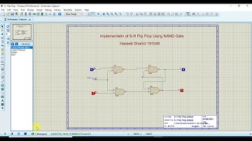 Lab 11 | Implementation of S-R J-K D Flip Flop and Master Slave Flip Flop on proteus