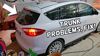 TRUNK LIFTGATE DOES NOT OPEN CLOSE AFTER BATTERY REPLACEMENT FORD CMAX