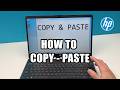 HP Laptop : How to Copy &amp; Paste