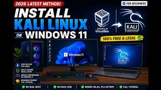 Install Kali Linux on Windows 11 for FREE | Kali Linux Installation Tutorial [2026]