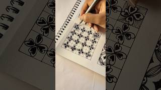 Simple Drawings Grid Patterns #art #zentanglelegend #drawing #satisfying #shorts