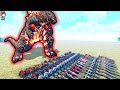 Burning Godzilla VS 100 Ark Dinos | ARK Mod Battle Ep.248