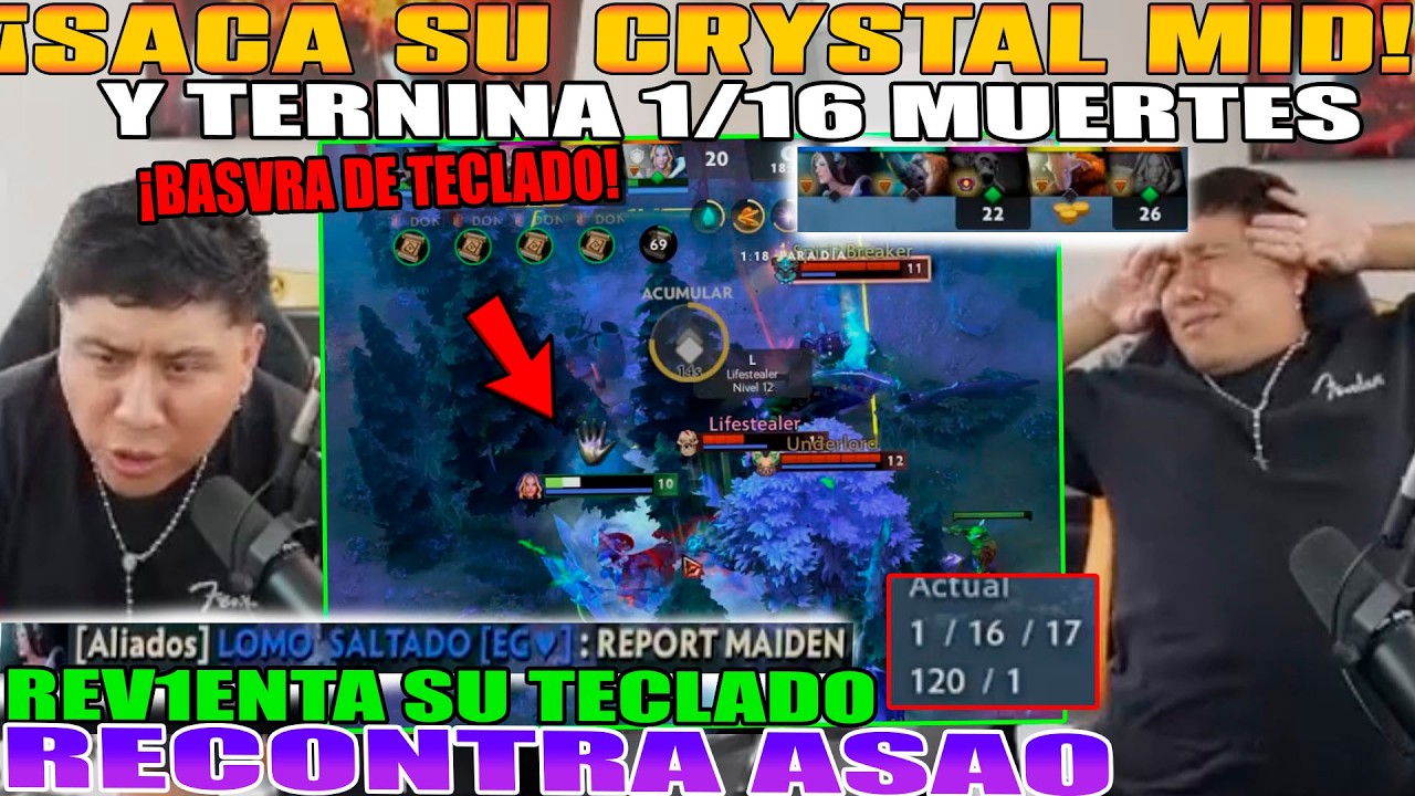 SACA SU CRYSTAL MID Y TERMINA 1/16 MVERTES!! MACARIUS REV1ENTA SU TECLADO RECONTRA ASAO DOTA 2