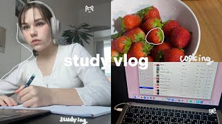 school vlog: new quarter, studying, cooking, waffles recipe 🧇