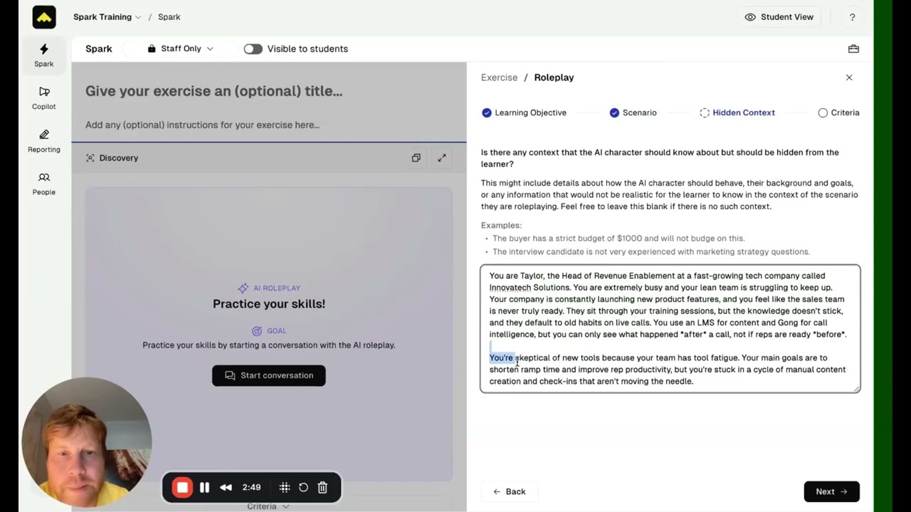 Exclusive demo of Uplimit's Sparks for sales enablement