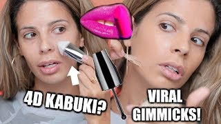 TESTING VIRAL WEIRD AF MAKEUP PRODUCTS | hits \& lots of misses