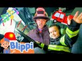 Nonstop Play Pretend Fire Fighter Song 30 min Loop | Classic BLIPPI Educational Songs For Kids