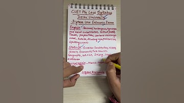CUET PG Law 2026 Syllabus & Books|DU 3 years LLB Entrance Exam|COQP 11