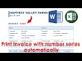 Invoice Auto Numbering Using Microsoft Word and Microsoft Excel - Variable data printing