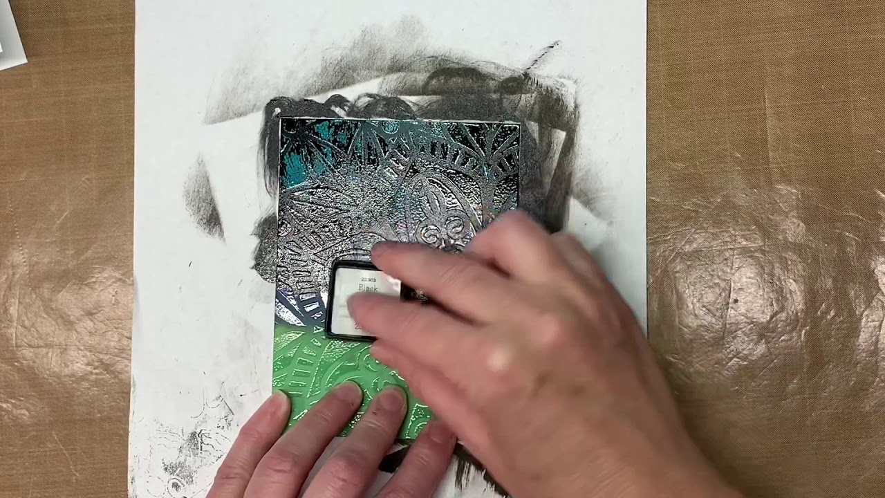 Card Tutorial | Joseph’s Coat Technique | Heat Embossing with a stencil ...