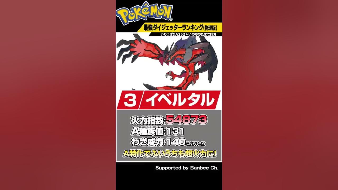 ポケモン対戦の最強技 ダイジェット の火力ランキングが予想外すぎるwww Shorts Youtube