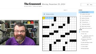 Learning Crossword Week 29 | NYT Crossword Monday Nov 25th, 2024