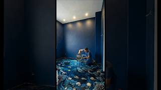 : This Living Room Floor will BLOW YOUR MIND! 🤯🌊 (Construction Timelapse)    #Timelapse #3DFloor
