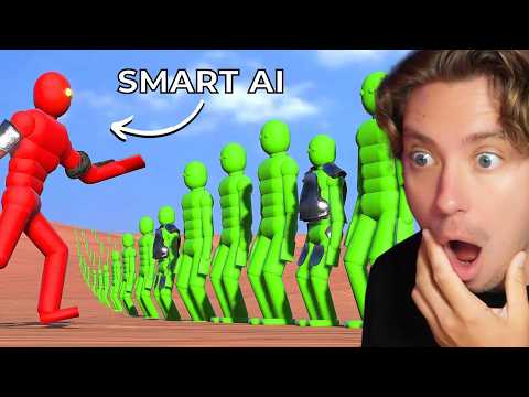 Smart AI Fight Green Army Ragdolls (Reaction)