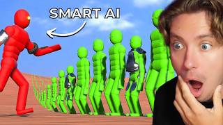Smart AI Fight Green Army Ragdolls (Reaction)