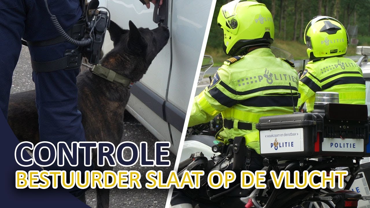 Politie | Bestuurder op de vlucht | Grote controle | Drugs | Wapens | Verkeersovertredingen