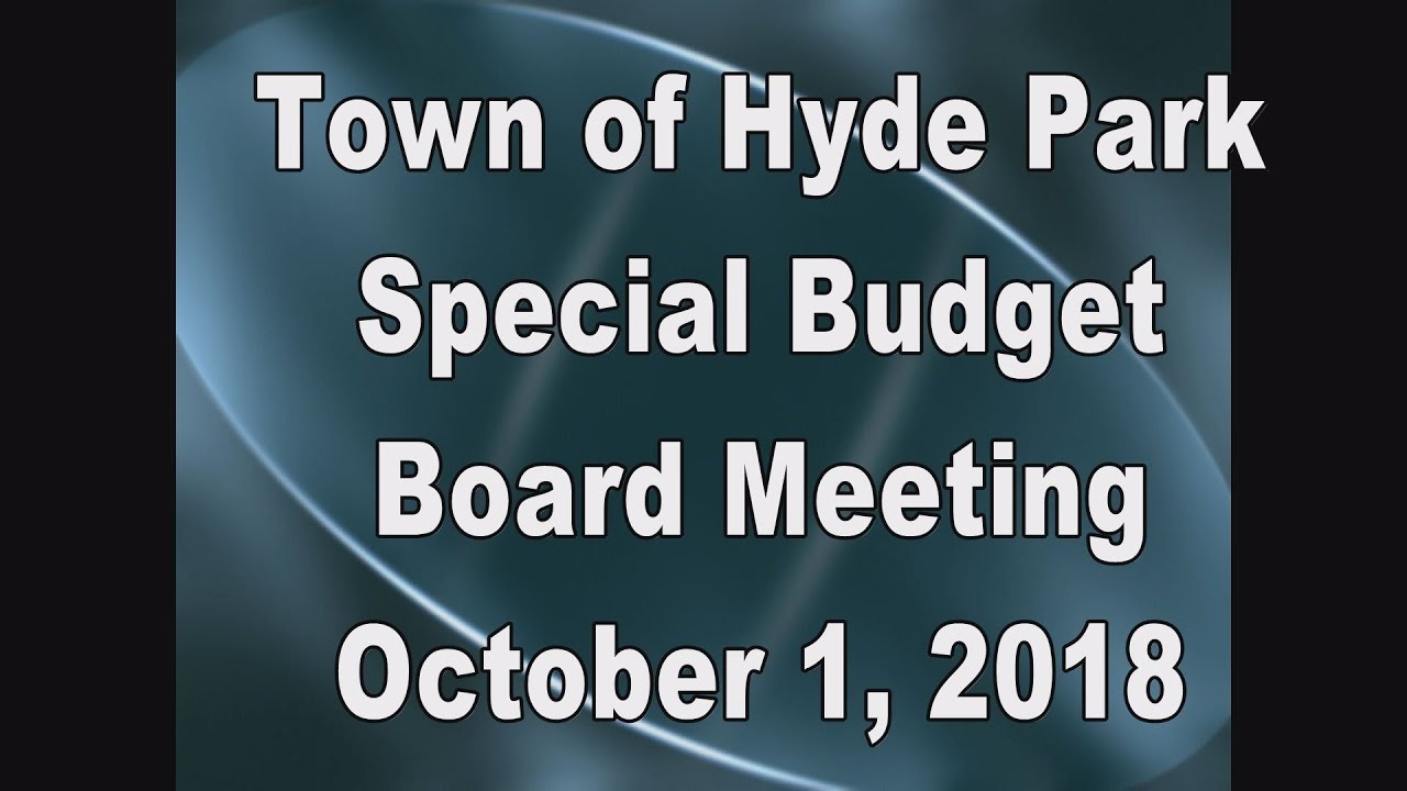 Hyde Park Budget Meeting 10118 YouTube