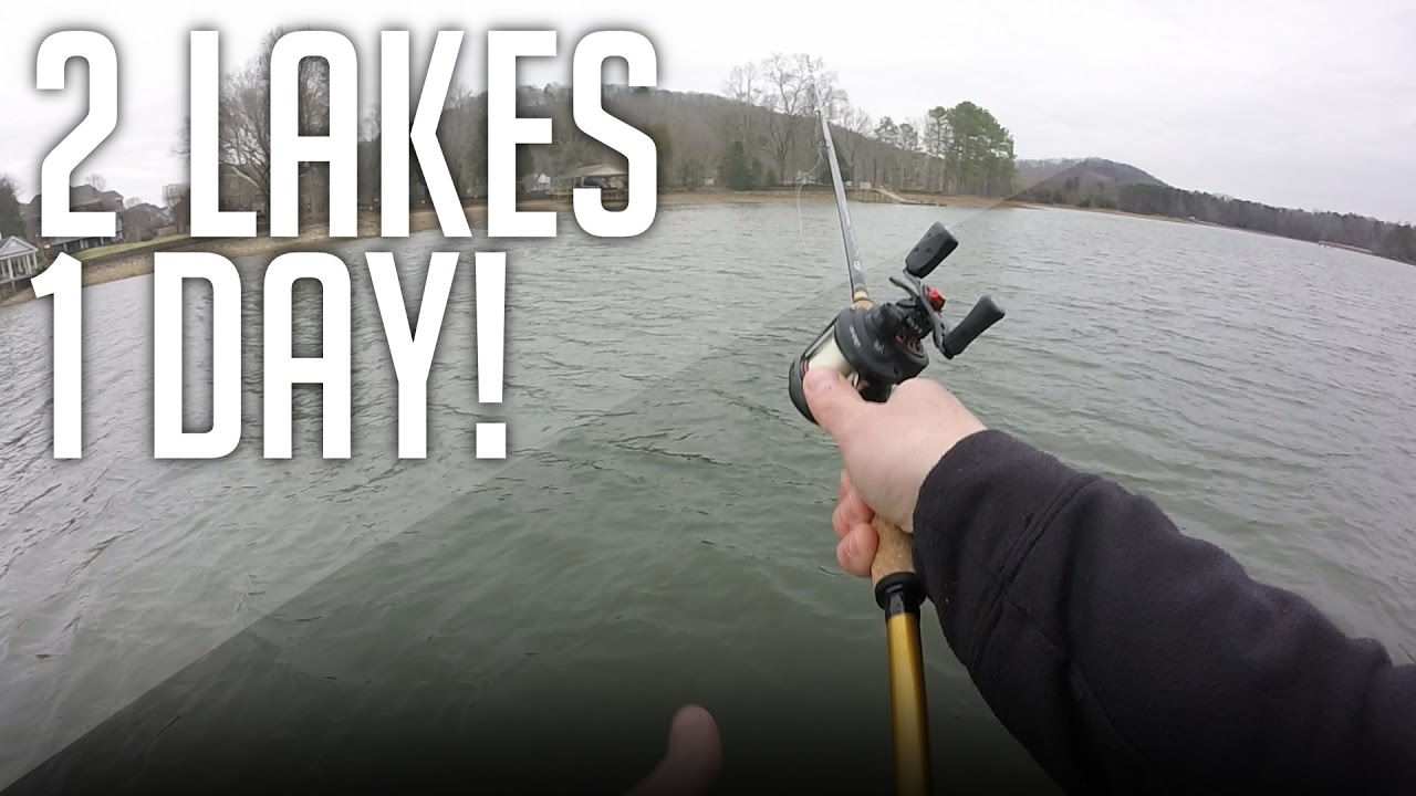 Fishing 2 Lakes in 1 Day! Winter Bass Fishing Chickamauga & Watts