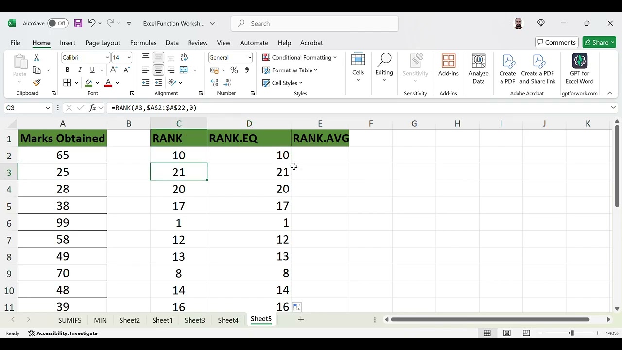 📚📈 EXCEL RANK FUNCTIONS: RANK, RANK.EQ, AND RANK.AVG Tips, Tricks, and Best Practices