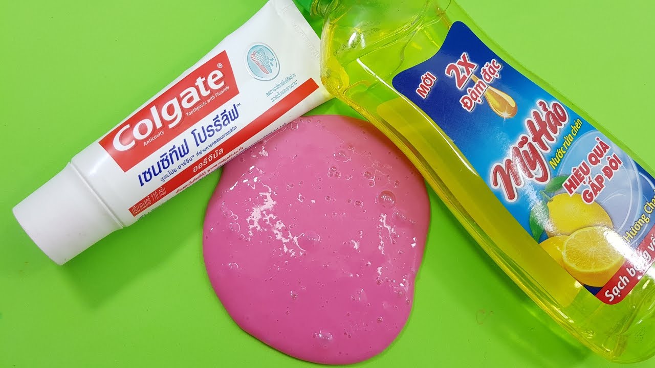 Dish Soap And Colgate Toothpaste Slime How To Make Slime Soap Salt And Toothpaste No Glue