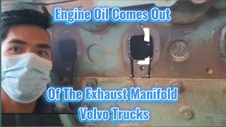 Engine oil comes out of the exhaust manifold volvo trucks, Possible reason read the description 👇👇