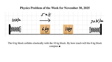 Physics problem of the week for November 30, 2025