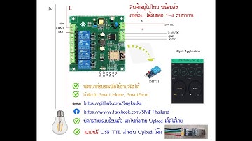 การทำระบบสมาร์ทโฮมเบื้องต้น ด้วย Module Wi Fi ESP12F 4CHRelay+DHT11