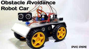 diy arduino obstacle avoiding robot car with pvc pipe | obstacle avoidance robot.