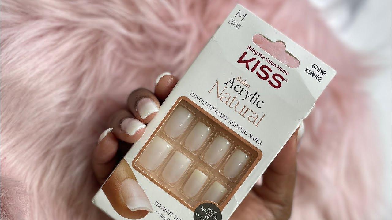 GET NATURAL LOOKING ACRYLIC NAILS AT HOME FT. KISS SALON ACRYLIC NATURAL NAILS| AUDRI LOVEBERRY
