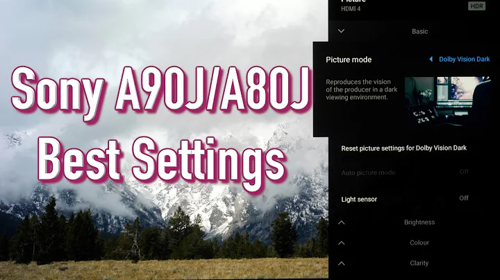 Best Picture Settings for the Sony A90J & A80J OLED TVs | SDR, HDR & Dolby Vision