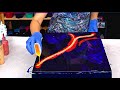 ON FIRE?! 🔥😮 Acrylic Pouring DEMO with 3D Effect ~ FLAMENCO FLOW 💃 Fluid Painting ~ Abstract Art