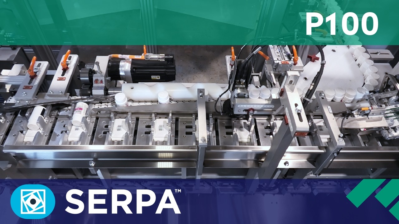 Continuous motion horizontal cartoner running bottles with three ...
