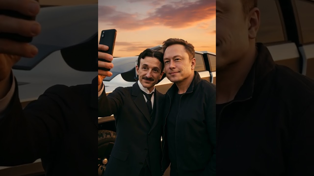 Elon Musk & Nikola Tesla – Selfie from the Future
