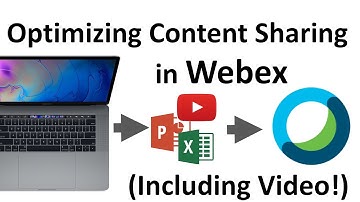 How to Get the Best Content Sharing Experience in Webex - Share a Video into Webex
